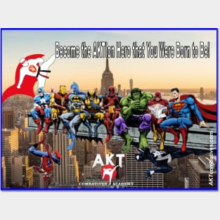 AKTion Hero & Superheroes on Girder Posters and Art